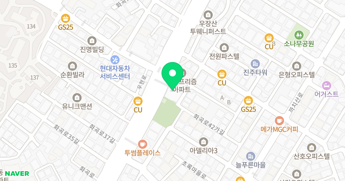 아덴하임 위치 지도 - 서울특별시 서울특별시 강서구 화곡동 24-92
