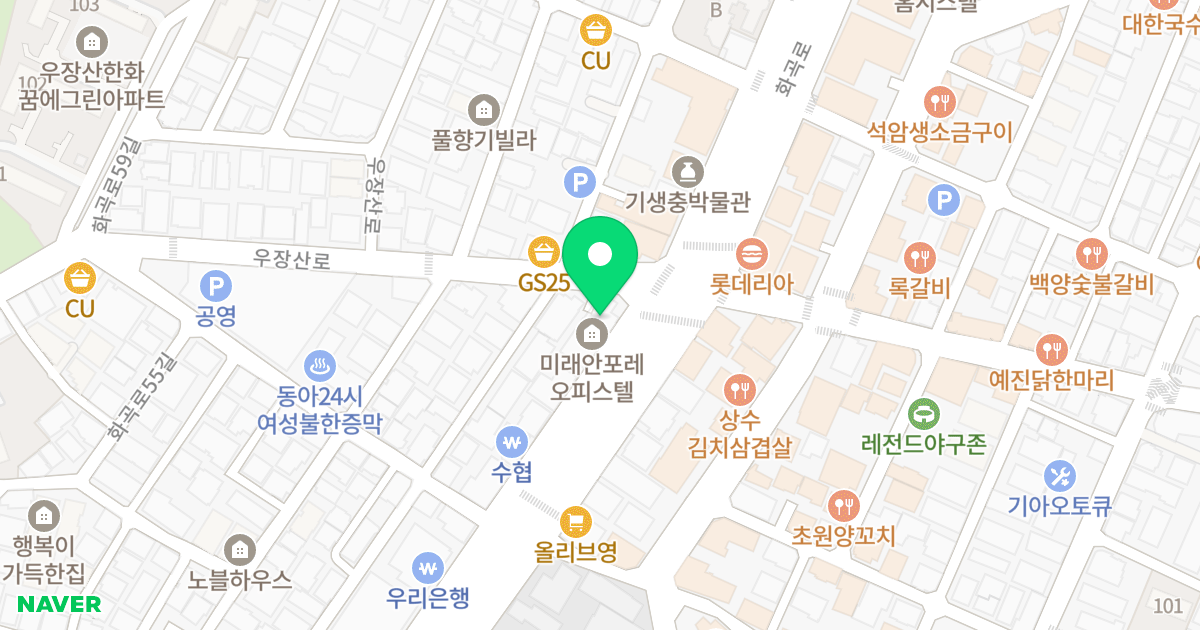 미래안포레 위치 지도 - 서울특별시 서울특별시 강서구 화곡동 1105