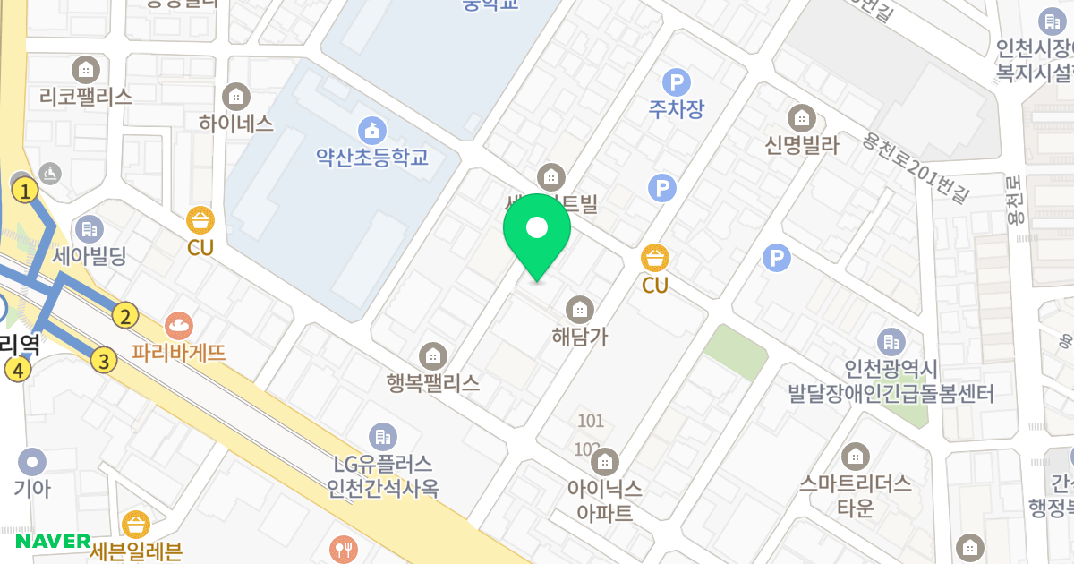 (101-2) 위치 지도 - 인천광역시 남동구