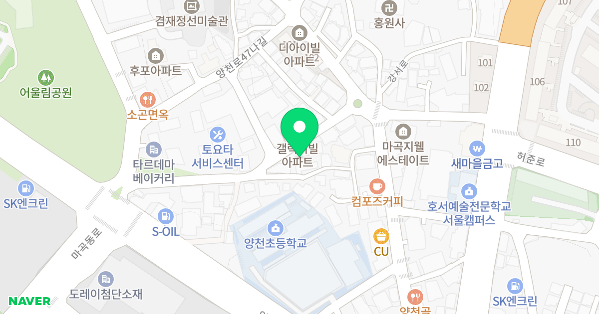 세종보타닉2차 위치 지도 - 서울특별시 서울특별시 강서구 가양동 251-2