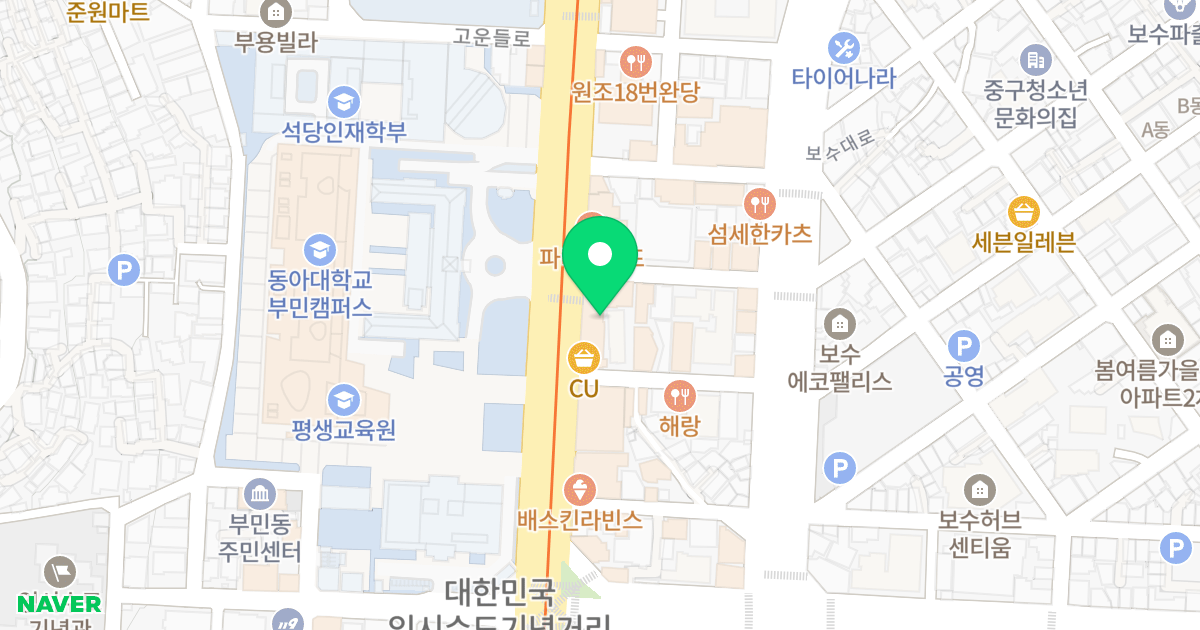 스카이파크 빌딩 위치 지도 - 부산광역시 서구 구덕로 224