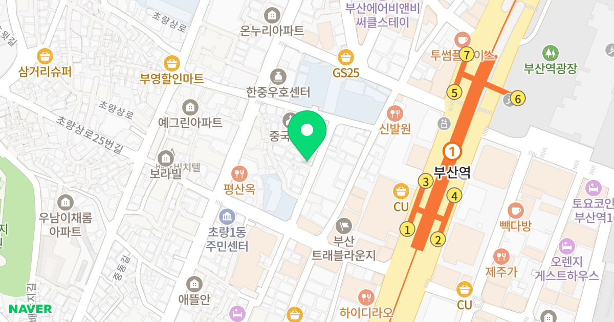 스타원룸 위치 지도 - 부산광역시 동구 대영로239번길 51