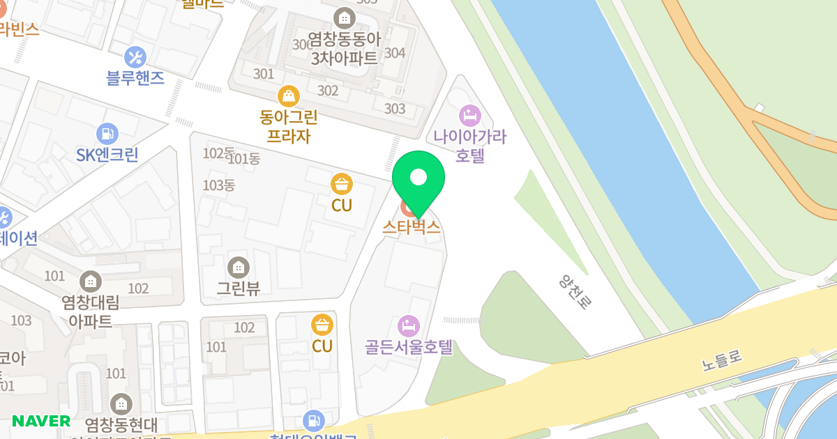 한강 브루클린 하이츠 위치 지도 - 서울특별시 서울특별시 강서구 염창동 260