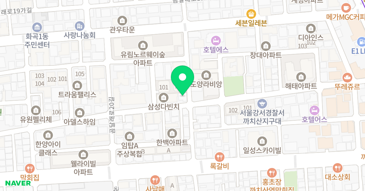 베스트빌 위치 지도 - 서울특별시 서울특별시 강서구 화곡동 917-7