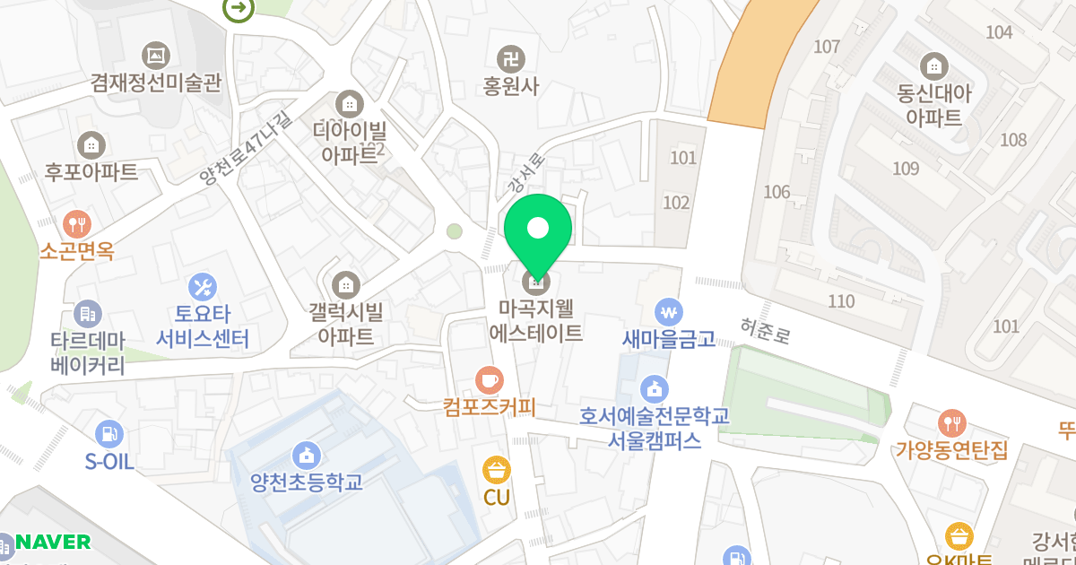마곡지웰에스테이트 위치 지도 - 서울특별시 서울특별시 강서구 가양동 194-2