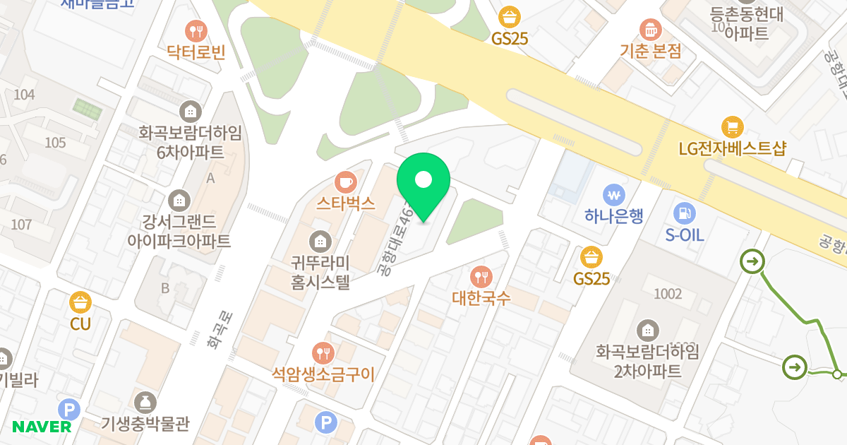 강서 동도센트리움 위치 지도 - 서울특별시 서울특별시 강서구 화곡동 1161