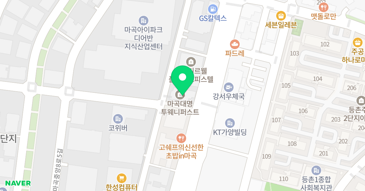 마곡대명투웨니퍼스트 위치 지도 - 서울특별시 서울특별시 강서구 마곡동 784-6