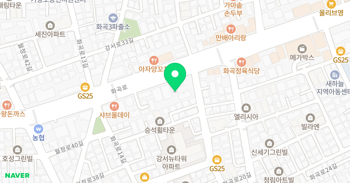강서2차 크라운팰리스 위치 지도 - 서울특별시 서울특별시 강서구 화곡동 1070-11