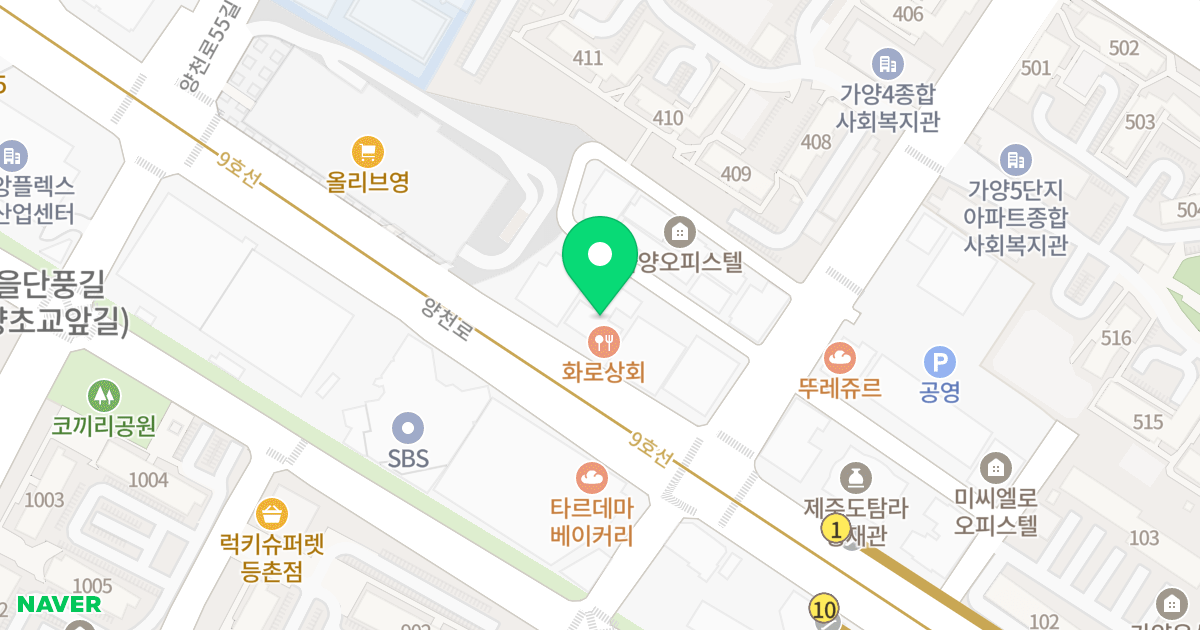 휴먼빌 위치 지도 - 서울특별시 서울특별시 강서구 가양동 1479-9