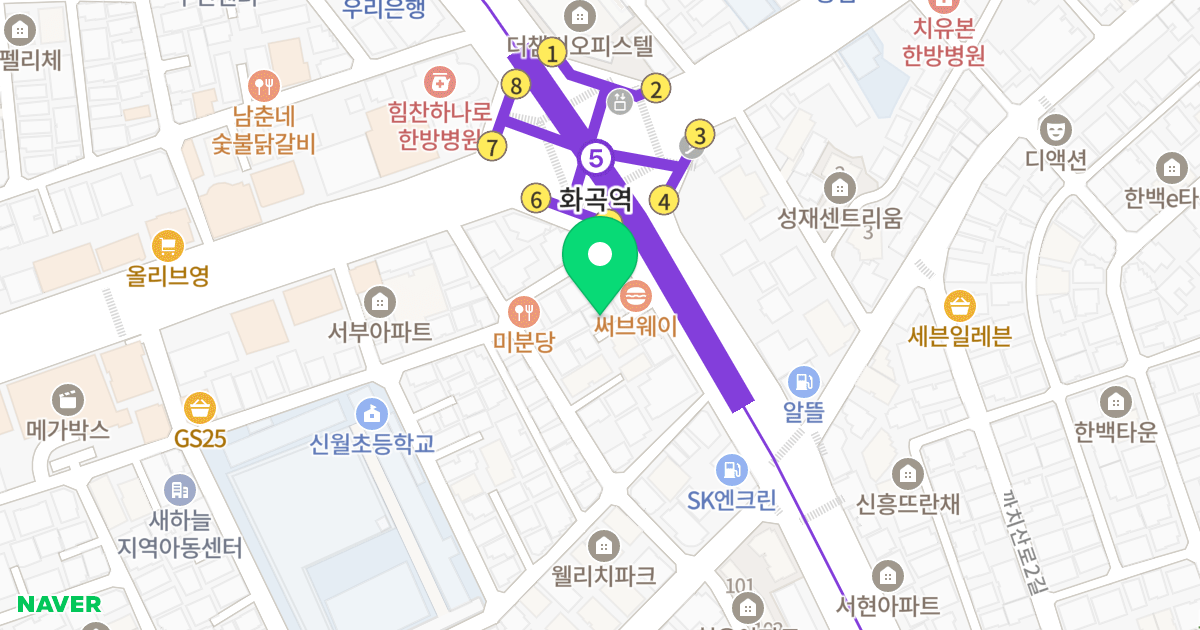 두선빌 오피스텔 위치 지도 - 서울특별시 서울특별시 강서구 화곡동 1075-15