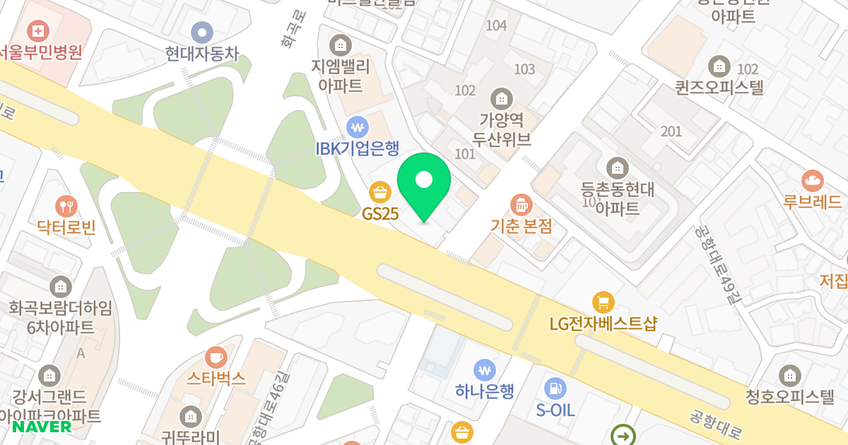 센트럴시티 위치 지도 - 서울특별시 서울특별시 강서구 등촌동 656-57