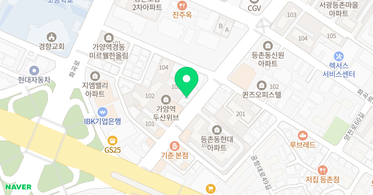 등촌 미르웰 한올림 3차 위치 지도 - 서울특별시 서울특별시 강서구 등촌동 656-58
