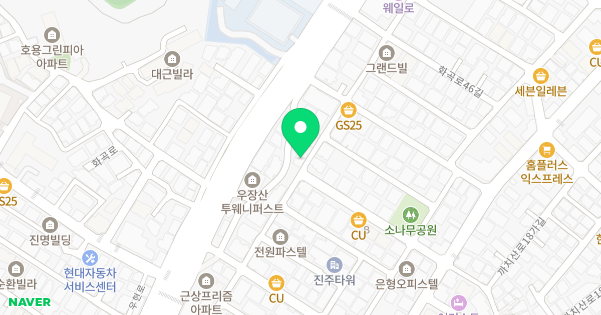 BK힐타운 화곡 위치 지도 - 서울특별시 서울특별시 강서구 화곡동 24-43