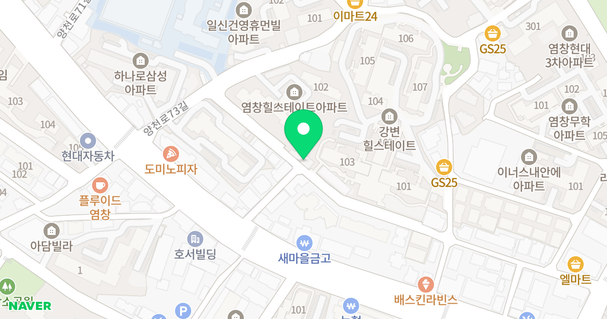 어반카운티 위치 지도 - 서울특별시 서울특별시 강서구 염창동 184-8