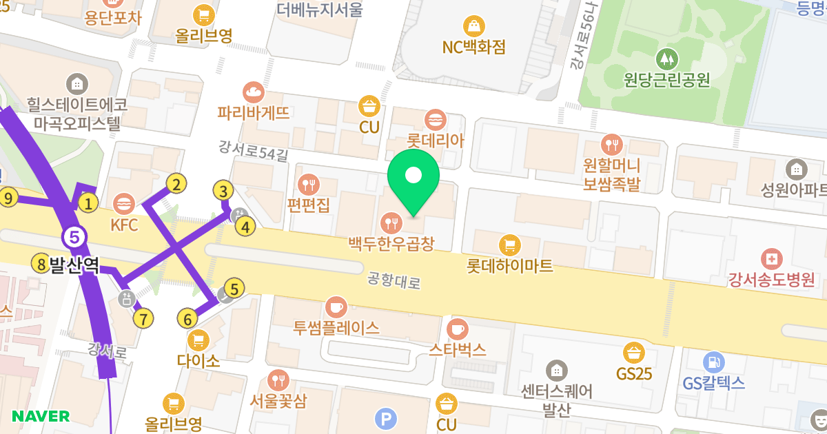 등촌동성원상떼뷰오피스텔 위치 지도 - 서울특별시 서울특별시 강서구 등촌동 673-6