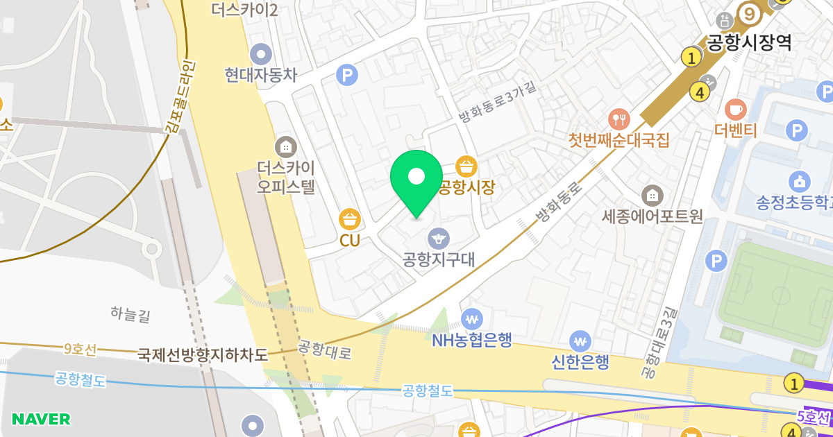 벤처오피스텔 위치 지도 - 서울특별시 서울특별시 강서구 방화동 620-52