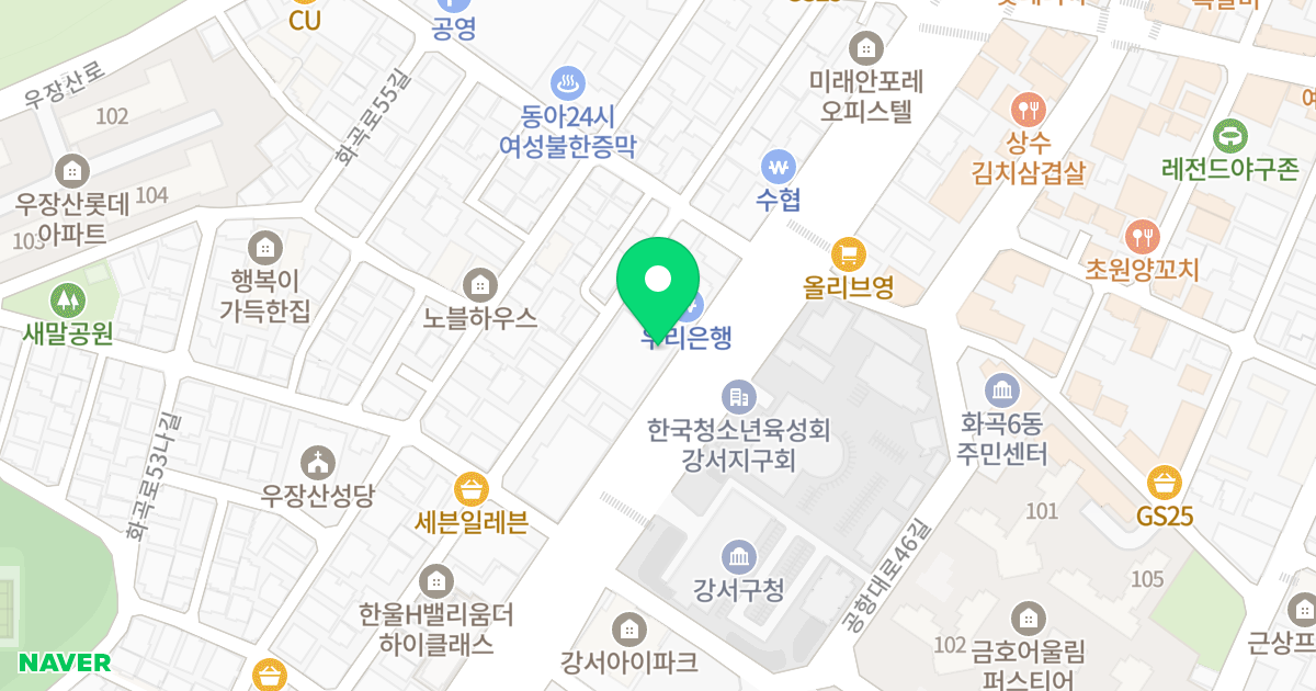 강서크라운팰리스 위치 지도 - 서울특별시 서울특별시 강서구 화곡동 998-5