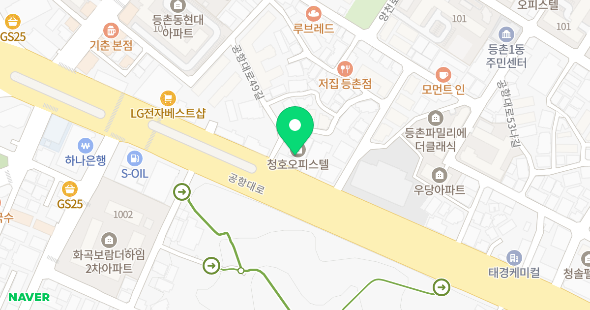태양빌딩 위치 지도 - 서울특별시 서울특별시 강서구 등촌동 654-61