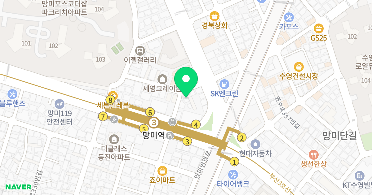 (424-6) 위치 지도 - 부산광역시 수영구