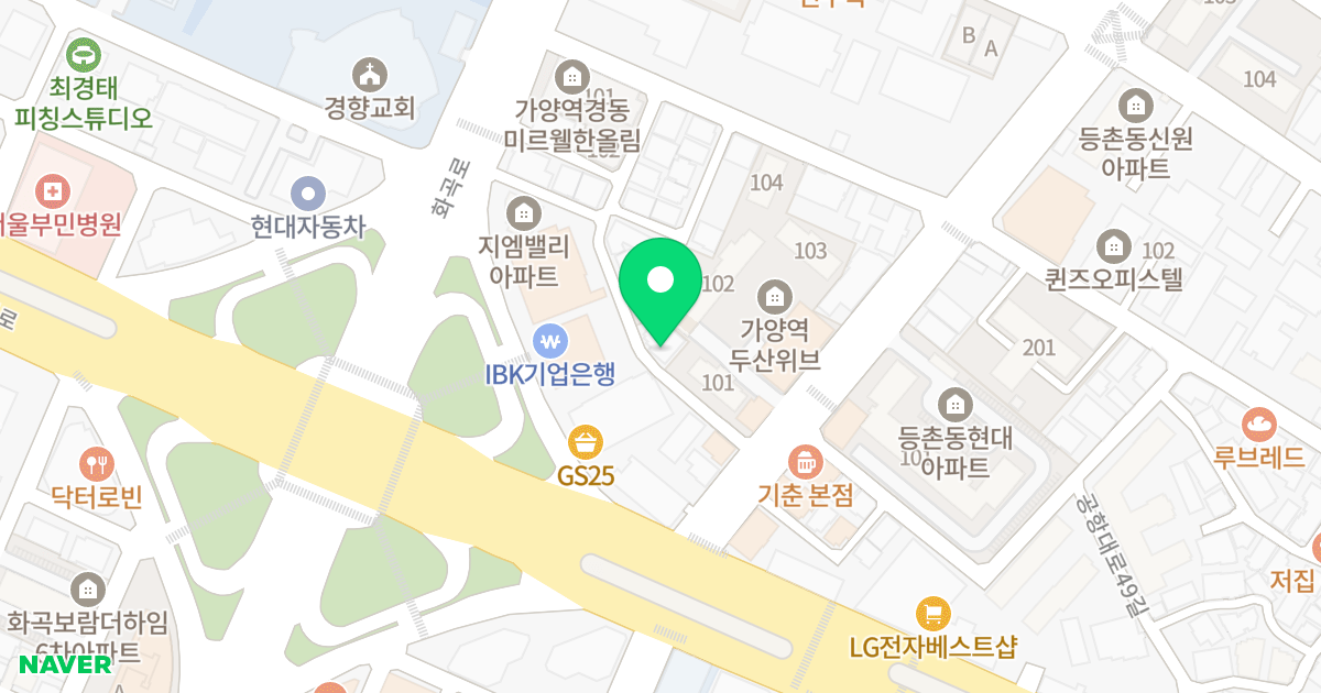 킹덤하이너스 위치 지도 - 서울특별시 서울특별시 강서구 등촌동 656-41