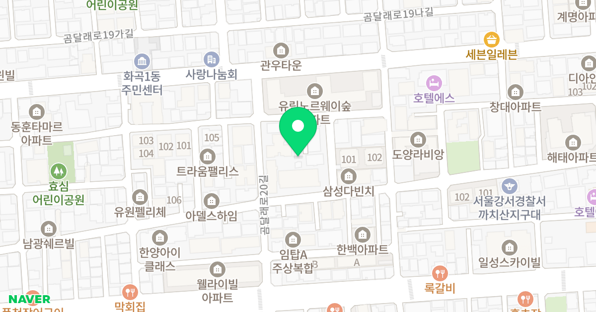 혜성오피스텔 위치 지도 - 서울특별시 서울특별시 강서구 화곡동 916-7