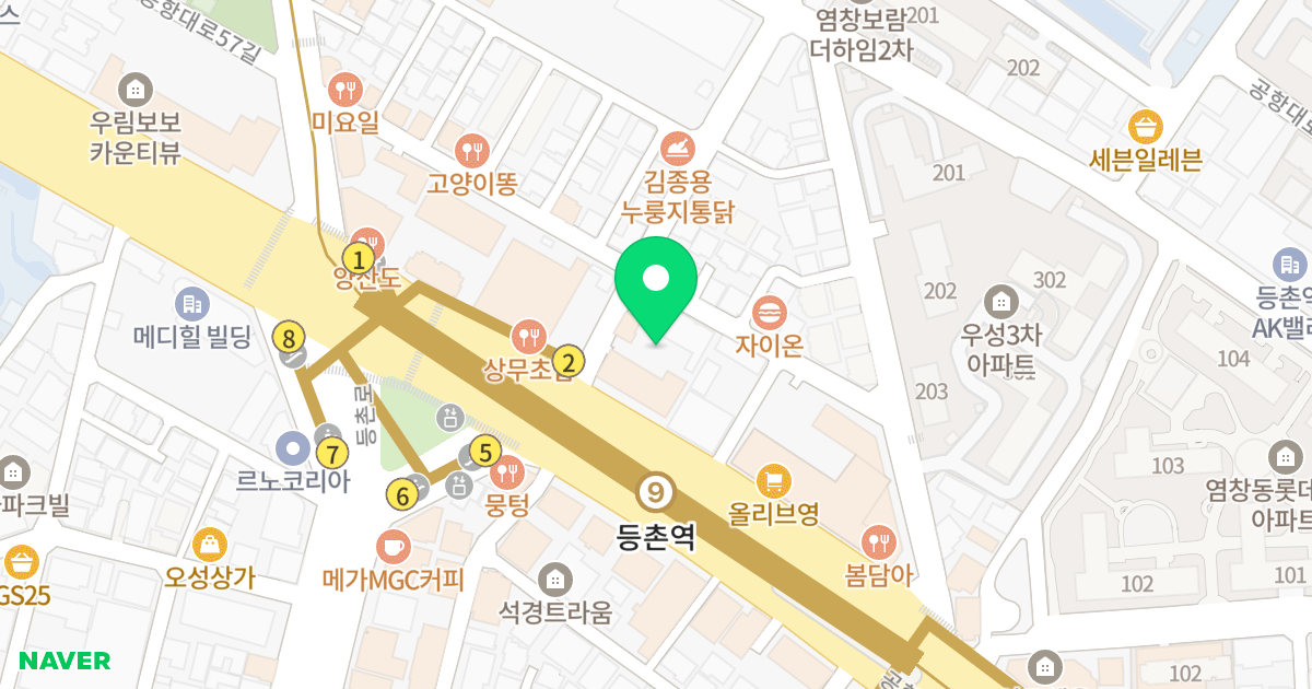 에이치밸리움2차 위치 지도 - 서울특별시 서울특별시 강서구 염창동 274-2