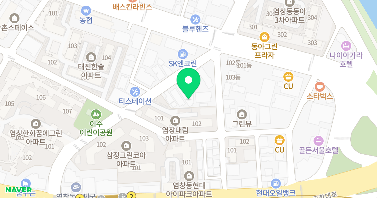 목동더채움 위치 지도 - 서울특별시 서울특별시 강서구 염창동 262-5