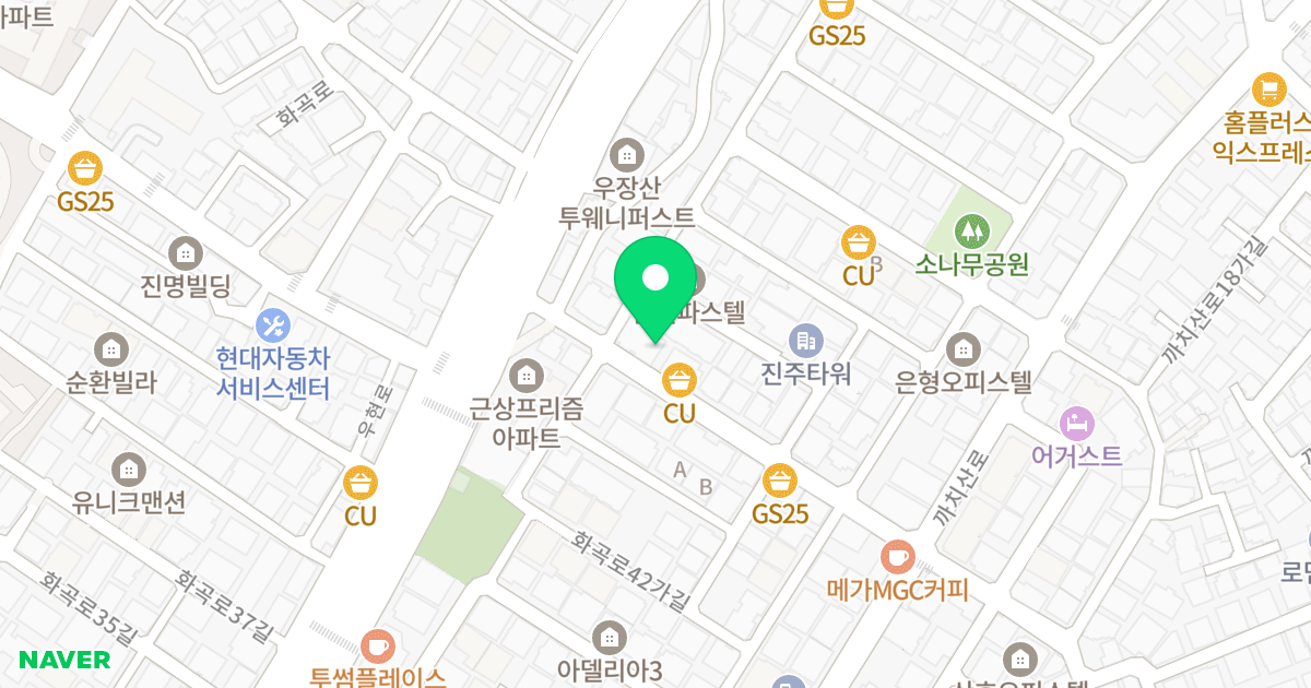 범우데시앙 위치 지도 - 서울특별시 서울특별시 강서구 화곡동 24-81