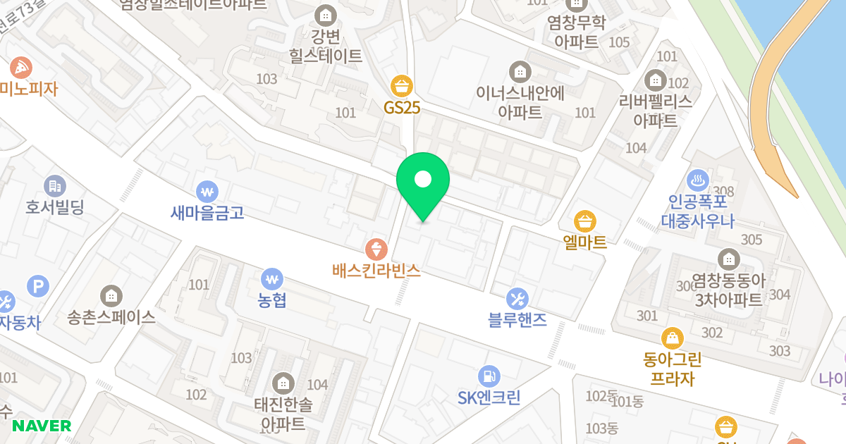 현진파크뷰 위치 지도 - 서울특별시 서울특별시 강서구 염창동 252