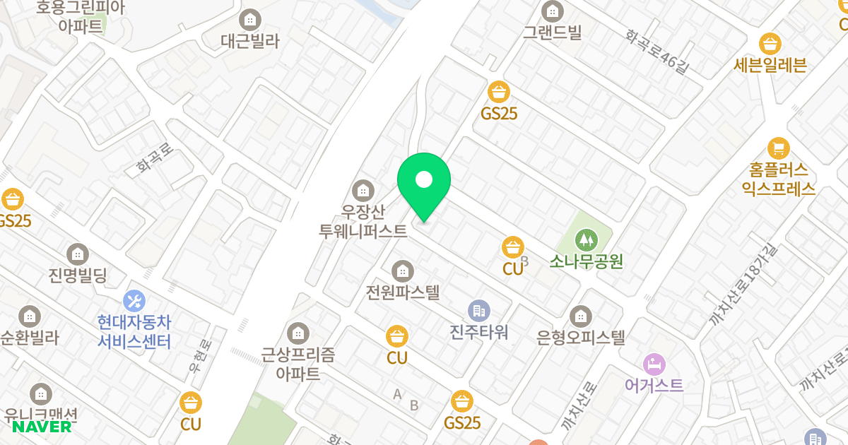 월드오피스텔 위치 지도 - 서울특별시 서울특별시 강서구 화곡동 24-58