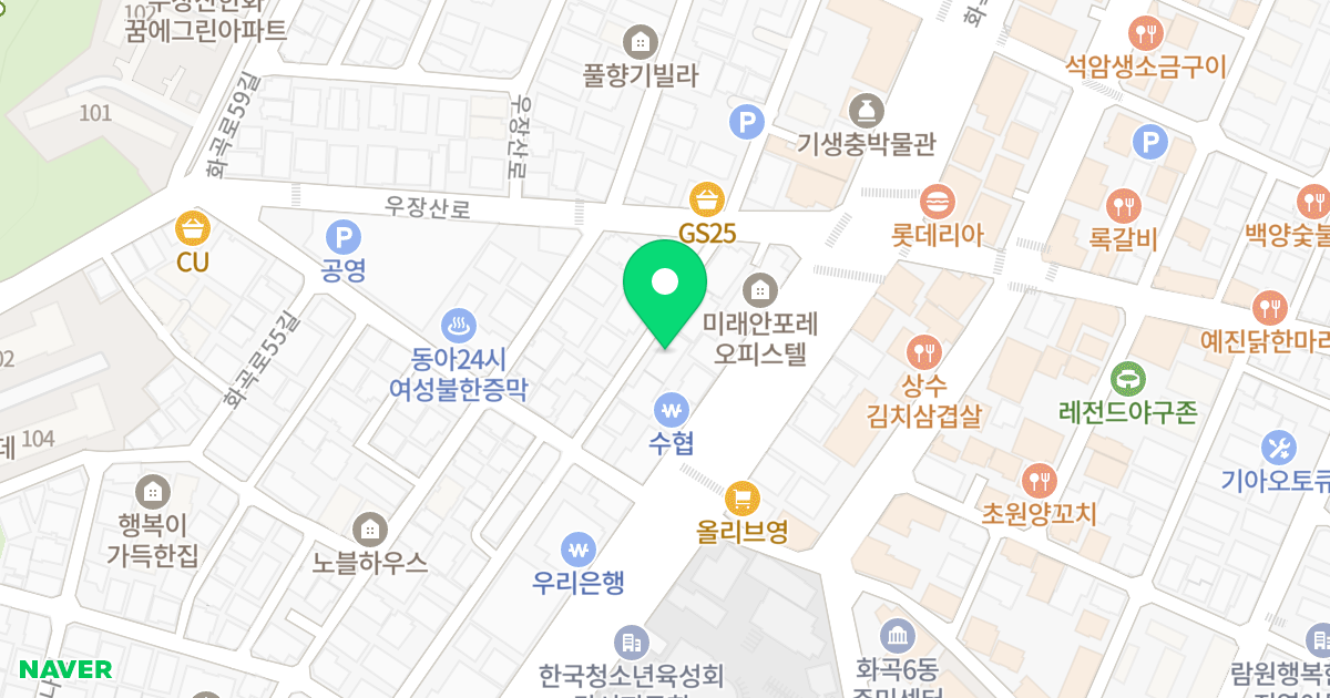 예가채 Ⅱ 위치 지도 - 서울특별시 서울특별시 강서구 화곡동 1105-10