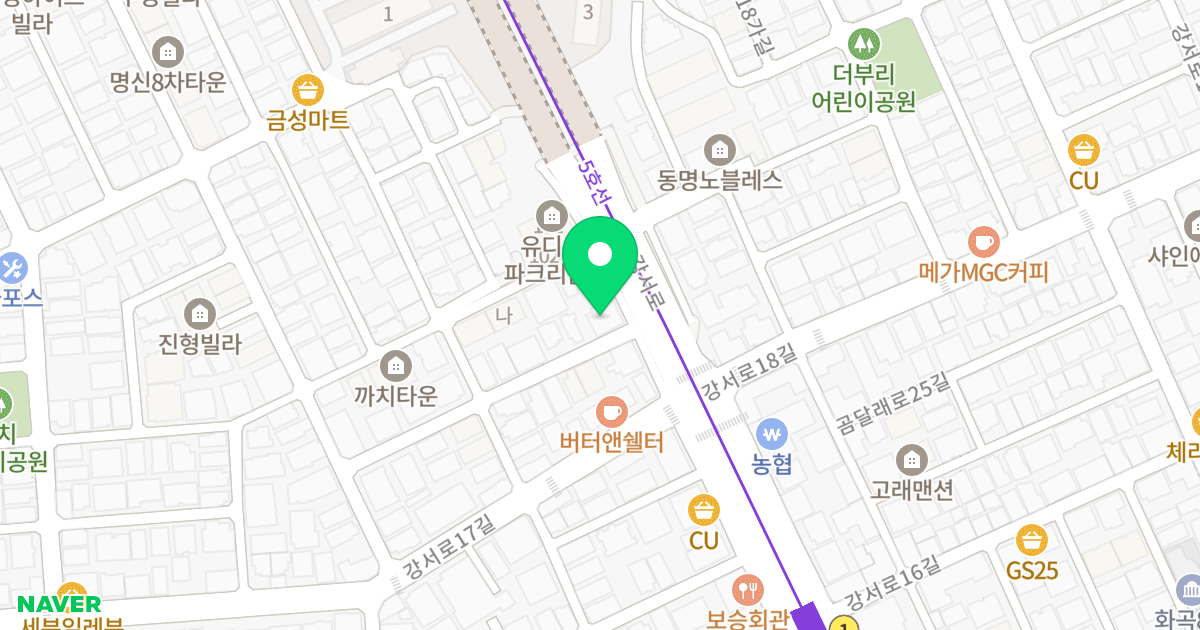 멀티하우스 위치 지도 - 서울특별시 서울특별시 강서구 화곡동 350-37