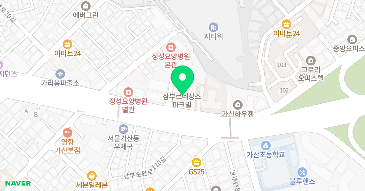 삼부르네상스파크빌 위치 지도 - 서울특별시 서울특별시 구로구 가리봉동 137-4