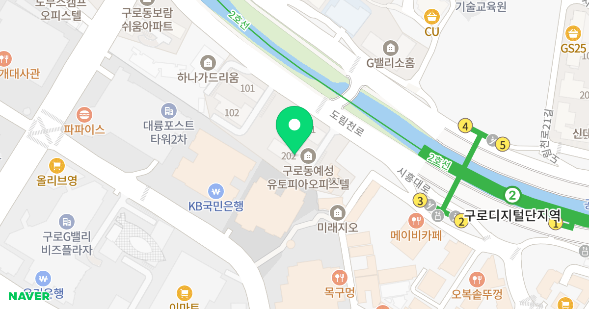 예성유토피아 위치 지도 - 서울특별시 서울특별시 구로구 구로동 187-3