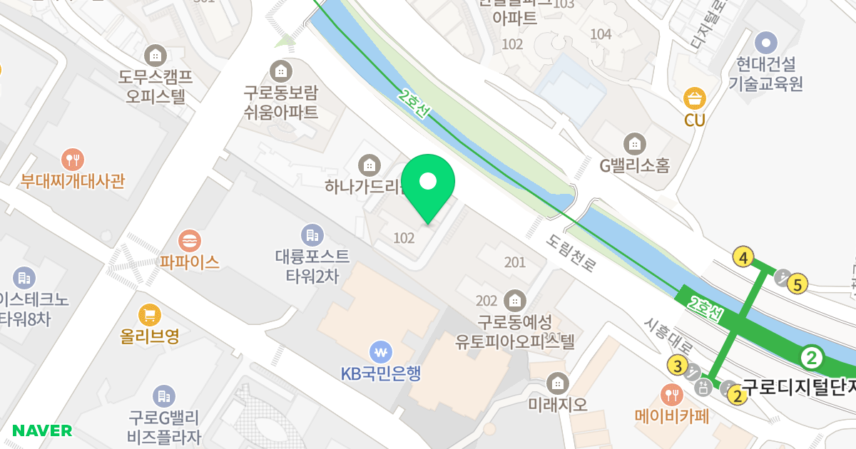 예성유토피아 위치 지도 - 서울특별시 서울특별시 구로구 구로동 186-7