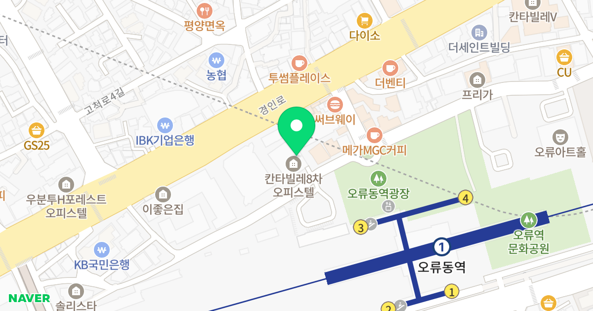칸타빌레 8차 위치 지도 - 서울특별시 서울특별시 구로구 오류동 48-2