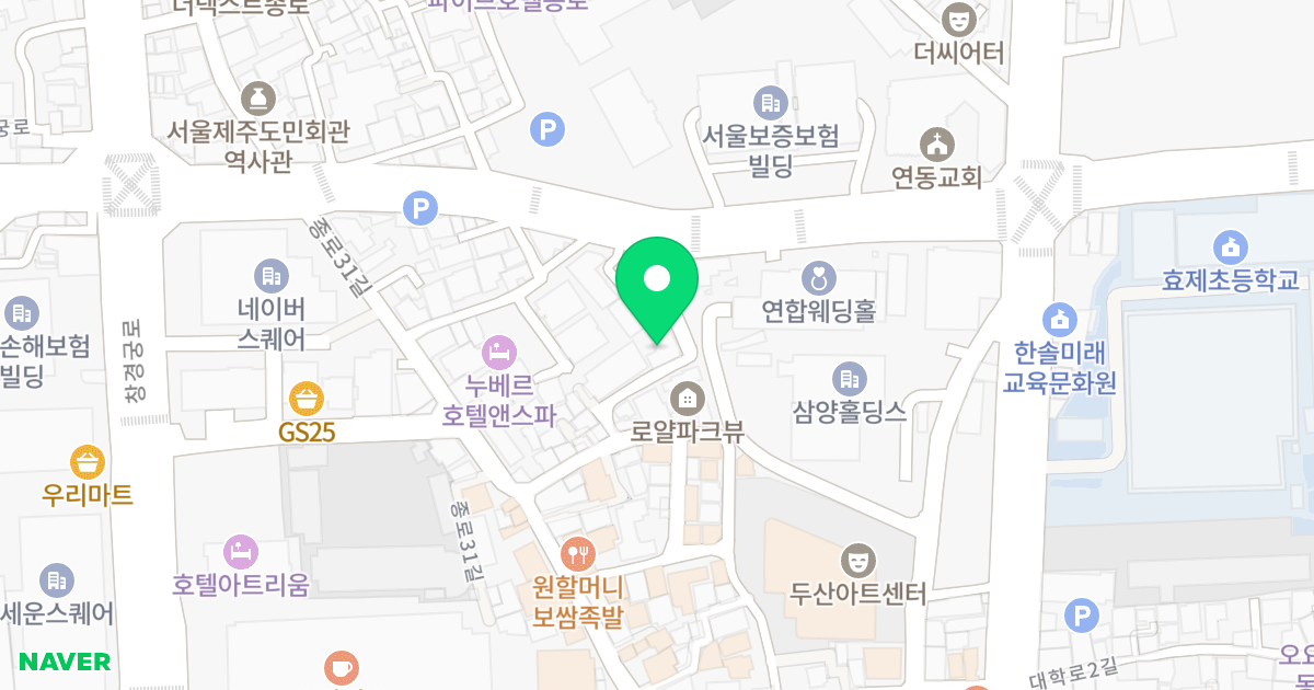 리베르떼_연지 위치 지도 - 서울특별시 종로구 종로31가길 23