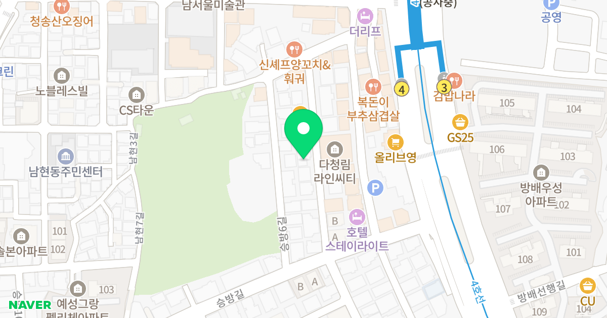 (602-35) 위치 지도 - 서울특별시 관악구 승방4길 17