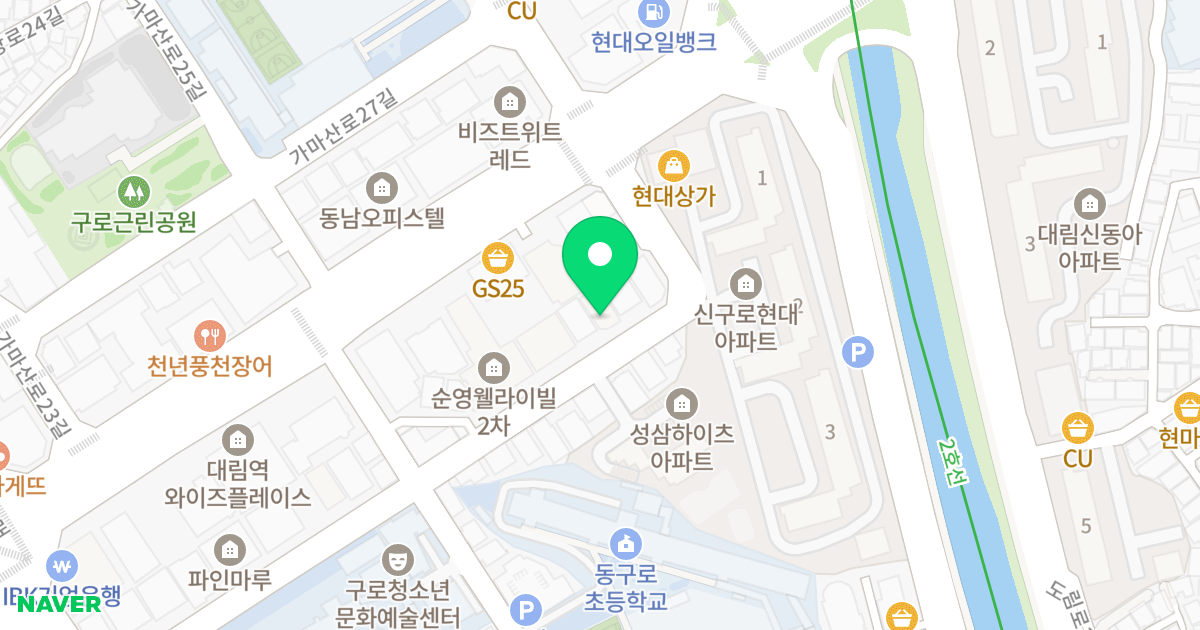 코원 위치 지도 - 서울특별시 서울특별시 구로구 구로동 97-8