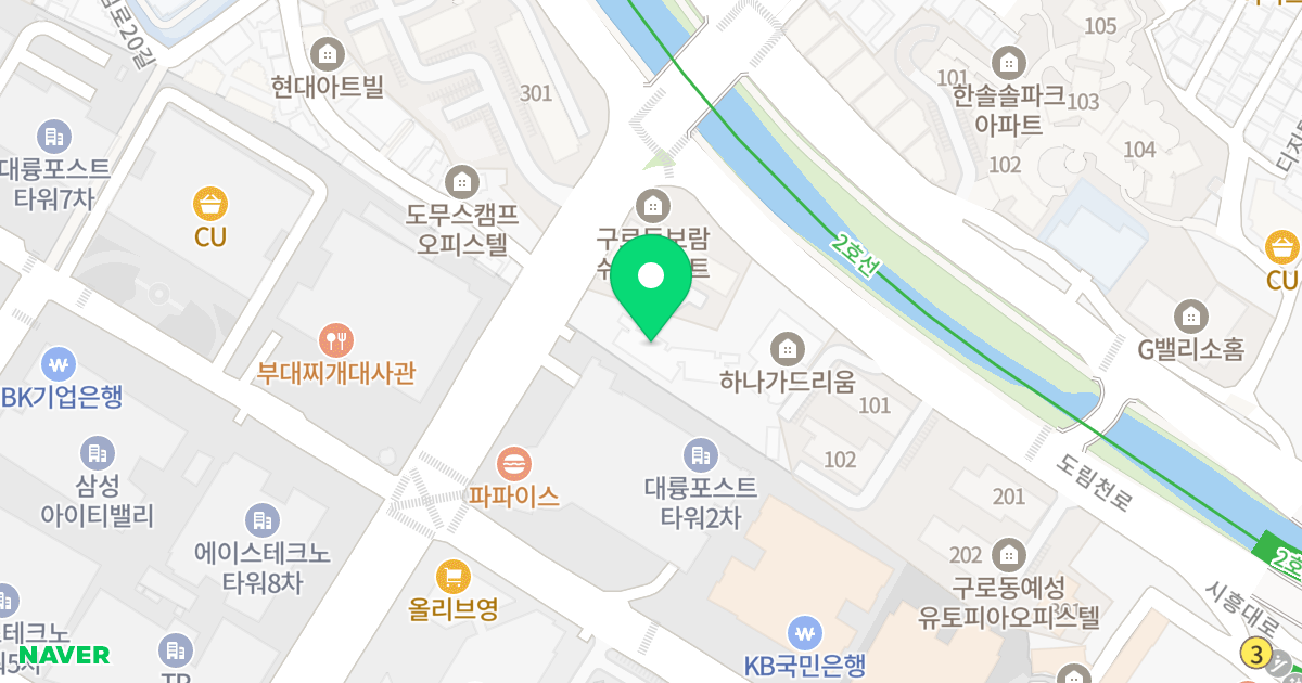 한라빌리언스 오피스텔 위치 지도 - 서울특별시 서울특별시 구로구 구로동 182-6