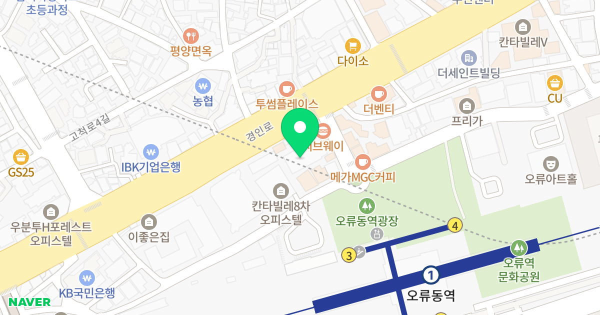 포스시티 위치 지도 - 서울특별시 서울특별시 구로구 오류동 51-31