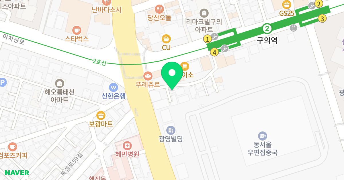 더 퍼스트 스테이 위치 지도 - 서울특별시 광진구 자양로16길 12