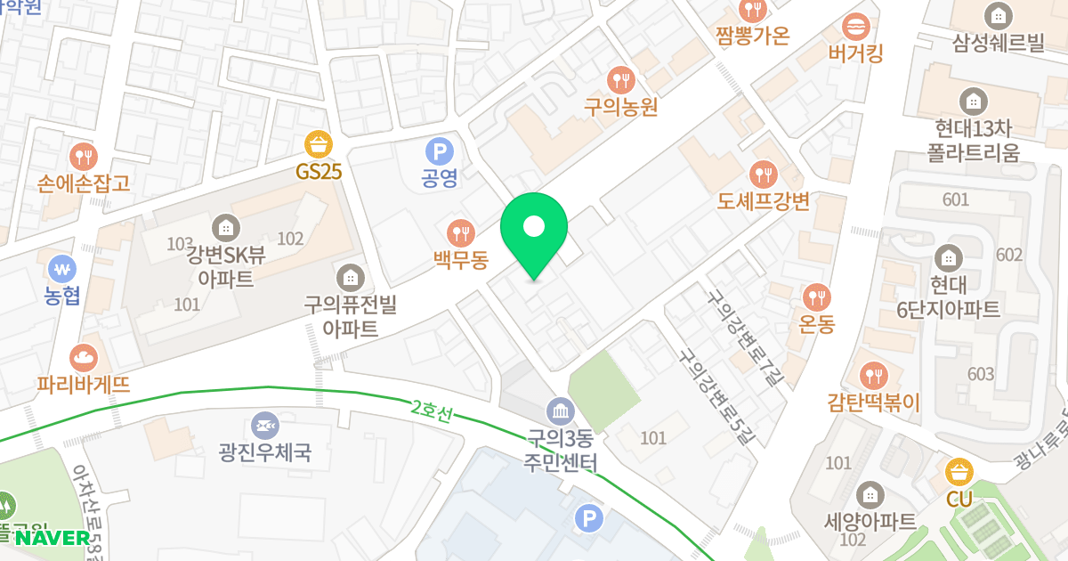 와이엔 오피스텔 위치 지도 - 서울특별시 광진구 아차산로 444