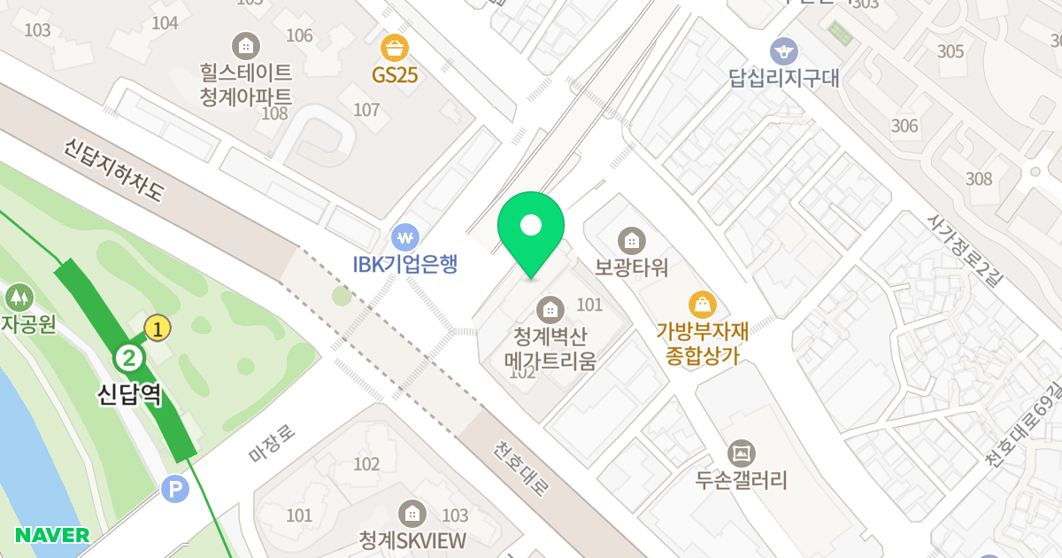 청계G well estates 위치 지도 - 서울특별시 동대문구 사가정로 6