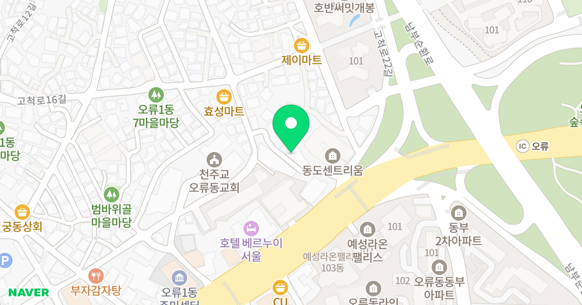 라움 위치 지도 - 서울특별시 서울특별시 구로구 개봉동 70-30