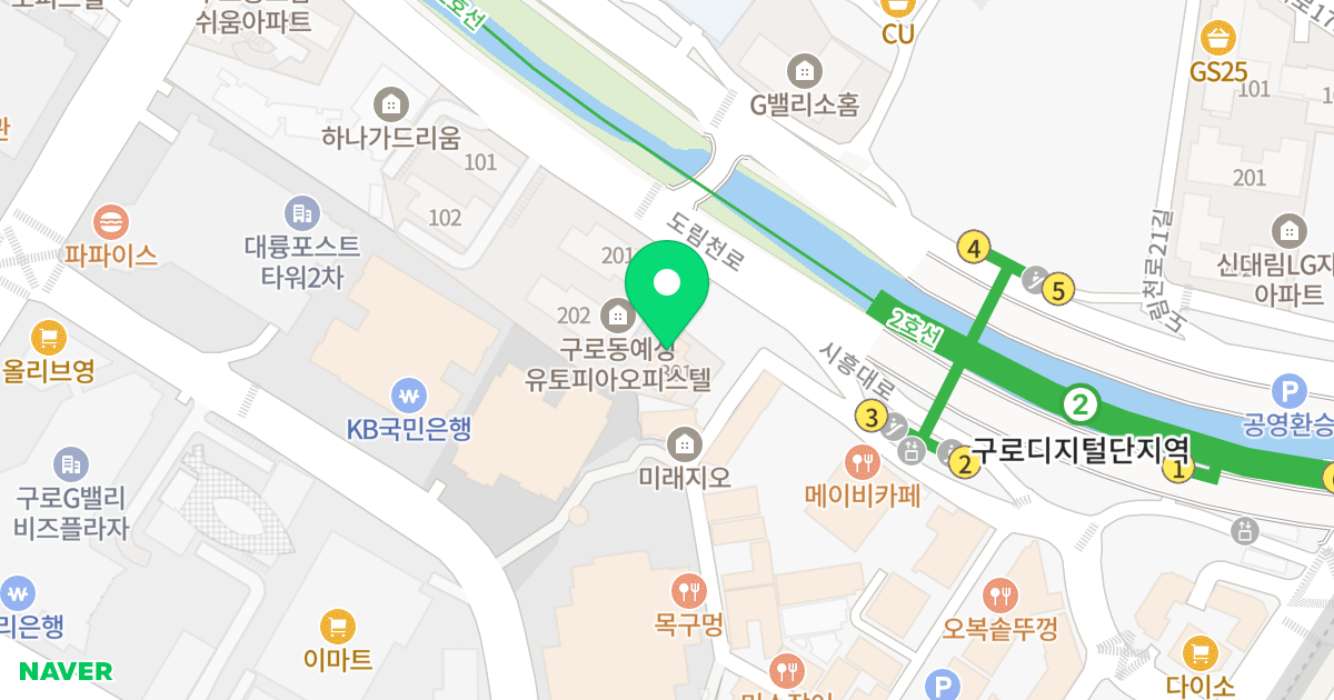 예성유토피아 위치 지도 - 서울특별시 서울특별시 구로구 구로동 187-4