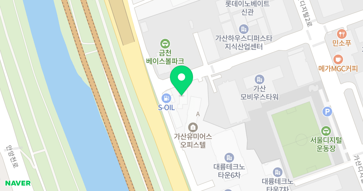 이지크라운 위치 지도 - 서울특별시 서울특별시 금천구 가산동 535-156