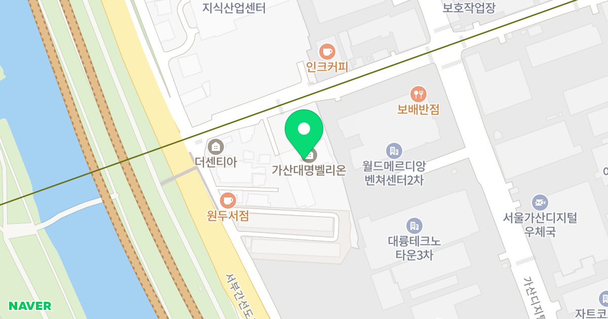 가산대명벨리온 위치 지도 - 서울특별시 서울특별시 금천구 가산동 776