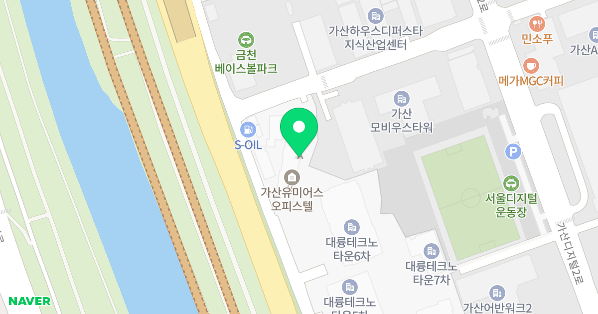 가산유미어스오피스텔 위치 지도 - 서울특별시 서울특별시 금천구 가산동 535-55