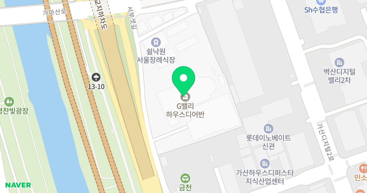 G밸리 하우스디 어반 위치 지도 - 서울특별시 서울특별시 금천구 가산동 535-7